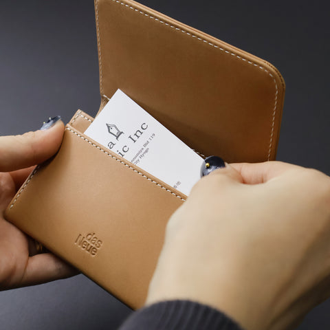 Crane Wax Leather × Punching / ササマチ名刺入れ
