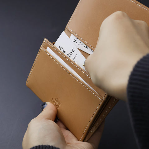 Crane Wax Leather × Punching / ササマチ名刺入れ