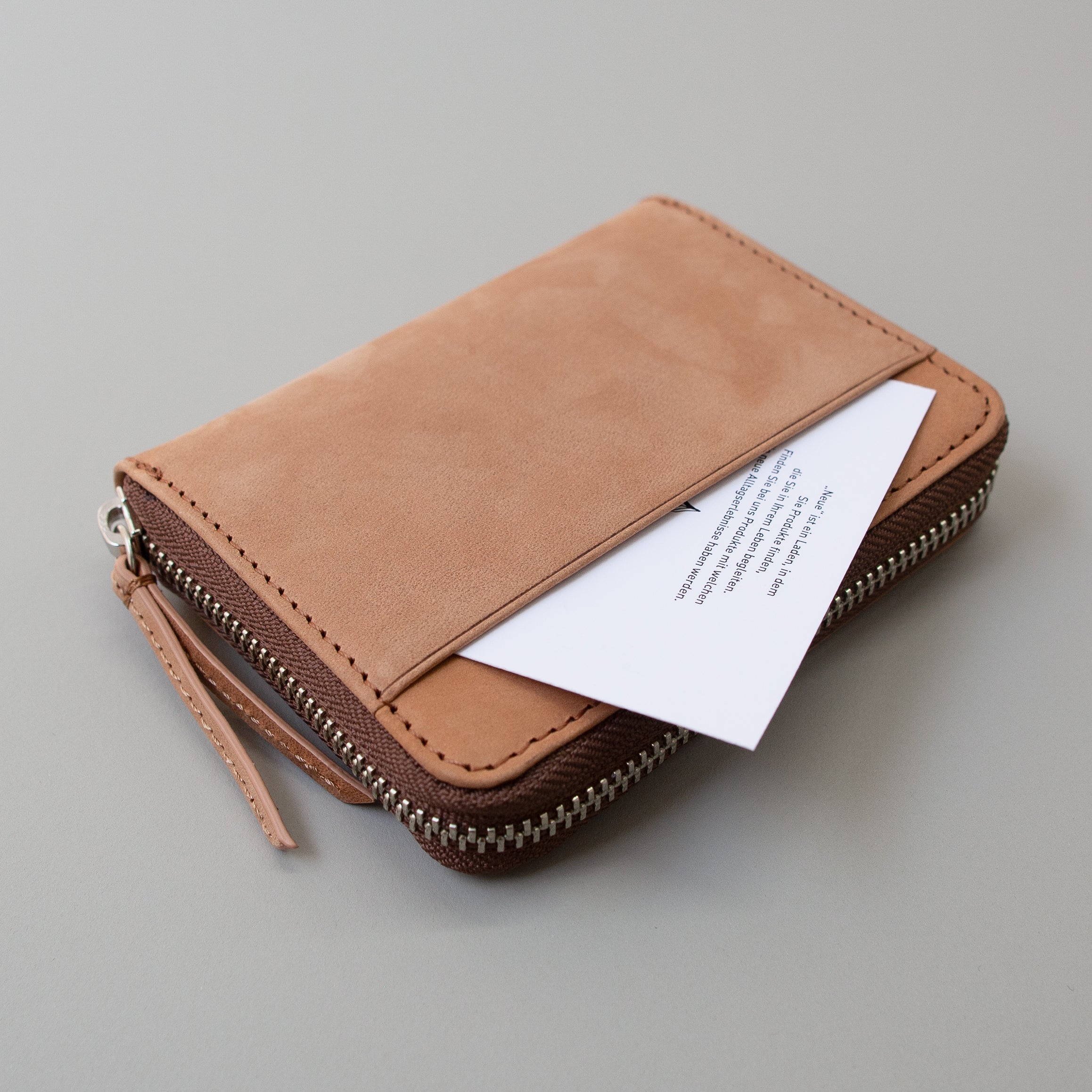 イントレミドルウォレット　＜茶×キャメル＞