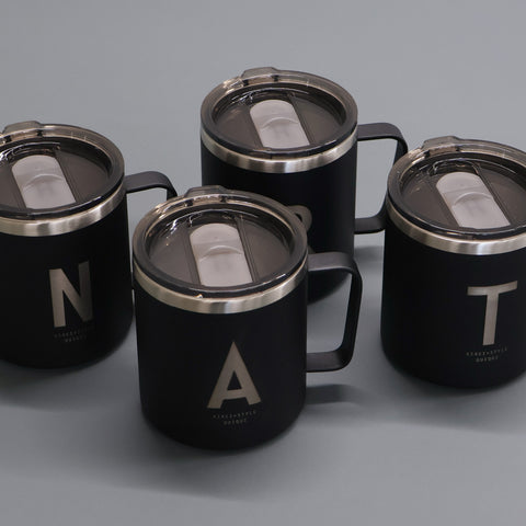 ARGUS / アルファベット フタ付ストレートマグ