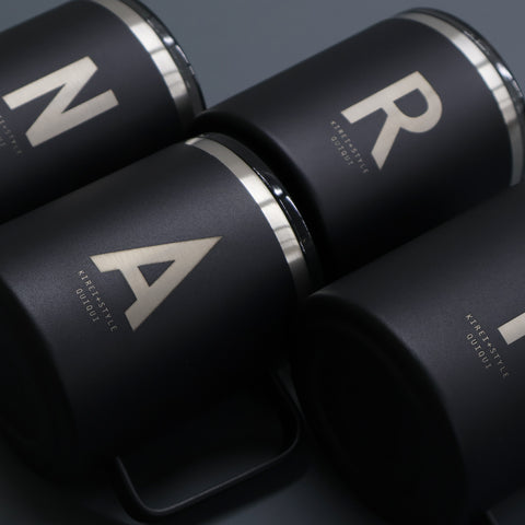 ARGUS / アルファベット フタ付ストレートマグ