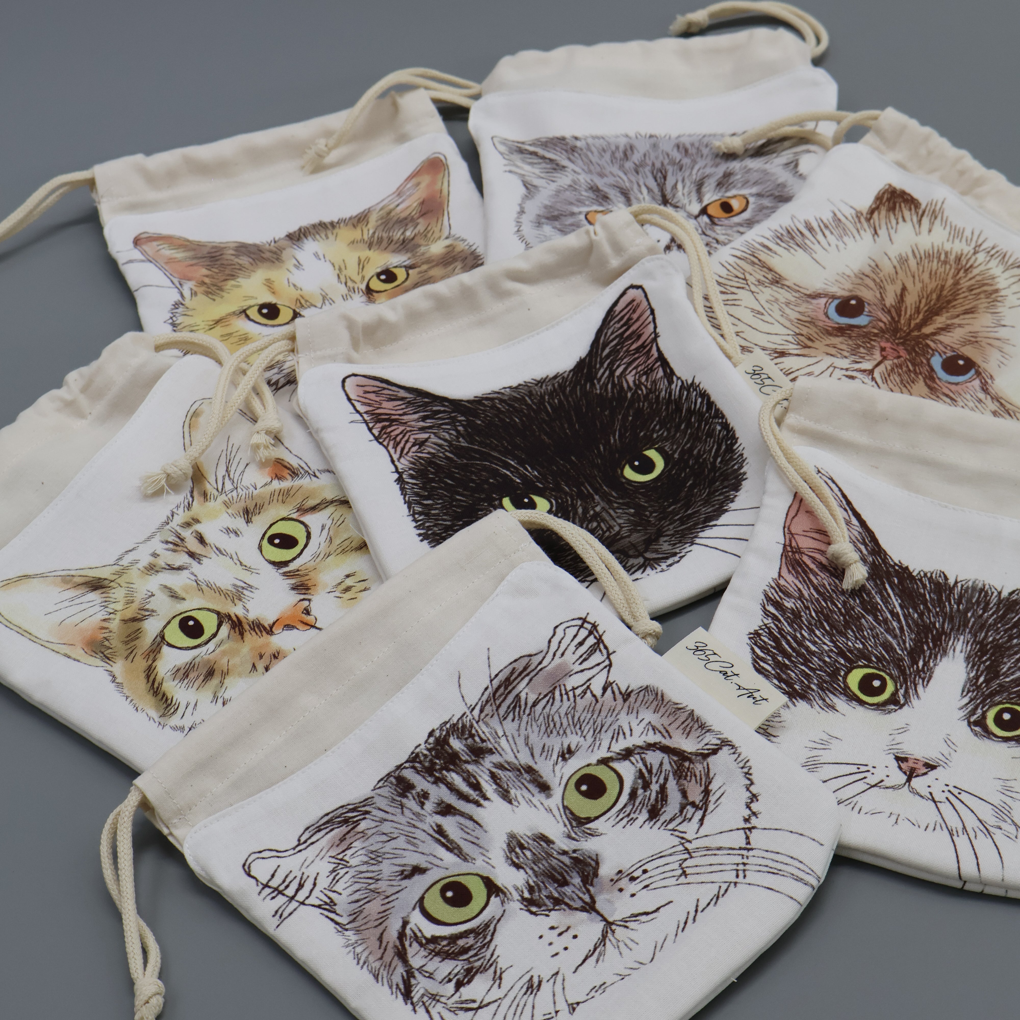 365Cat.Art ］ねこ巾着 – Neueオンラインストア｜もっと愛着のわく