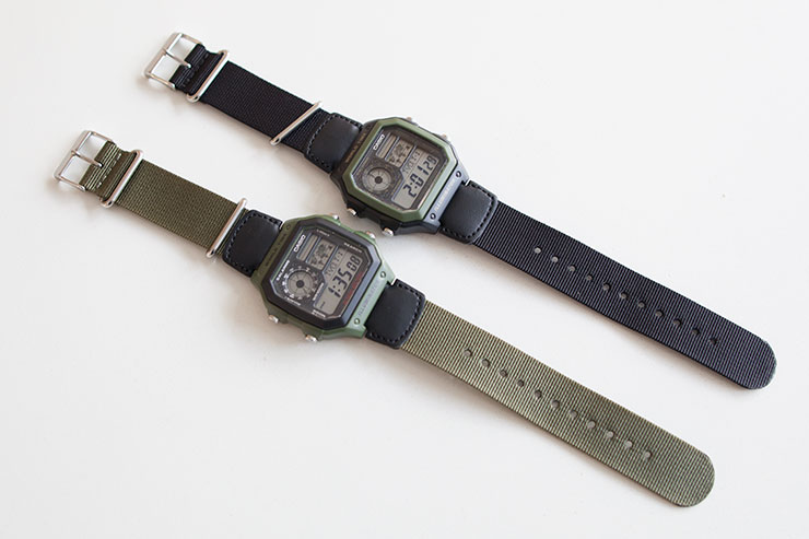 Casio カシオ ワールドタイム ナイロンベルト デジタルウォッチ 腕時計